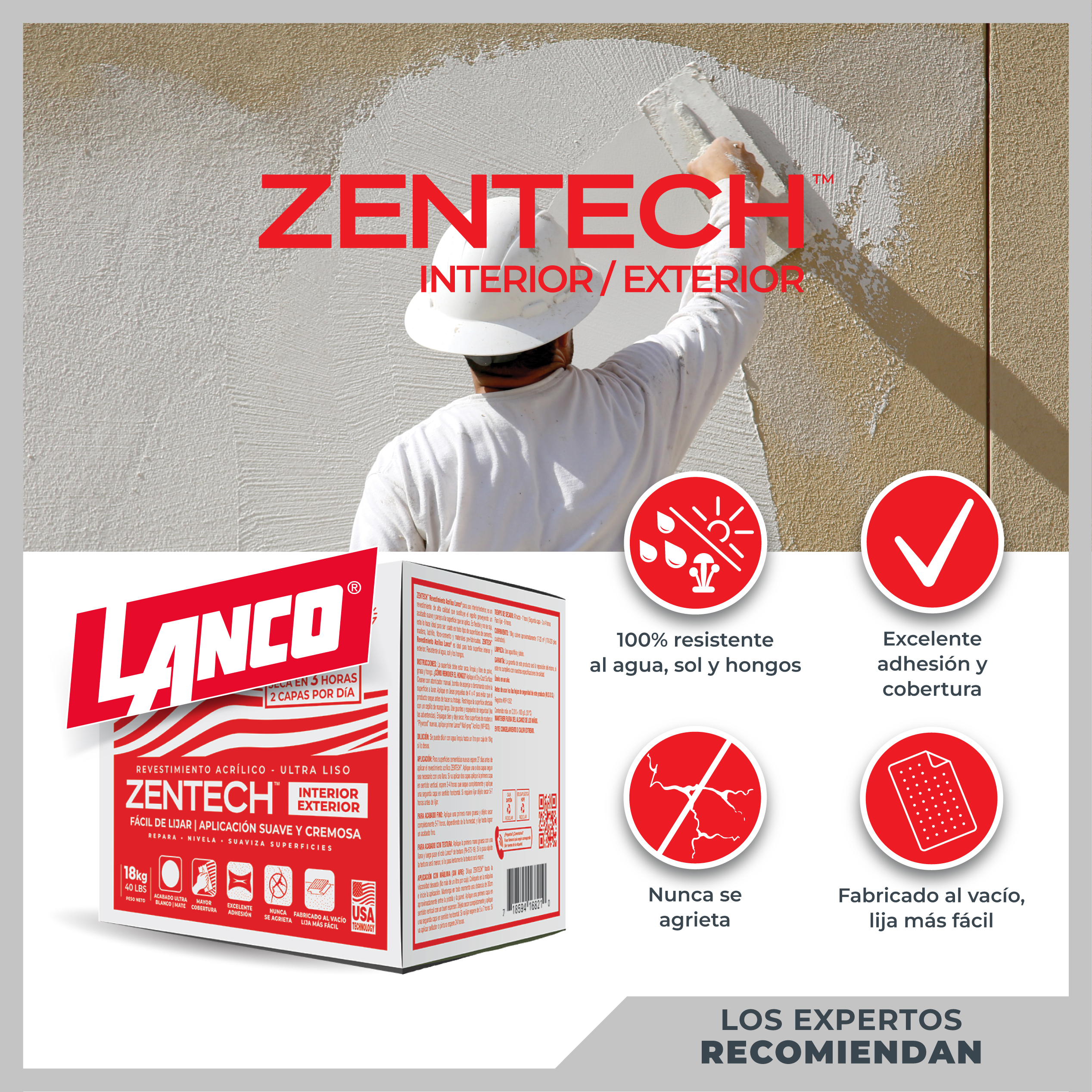 Revestimiento Zentech Acrílico para Exterior - Lanco - Image 2