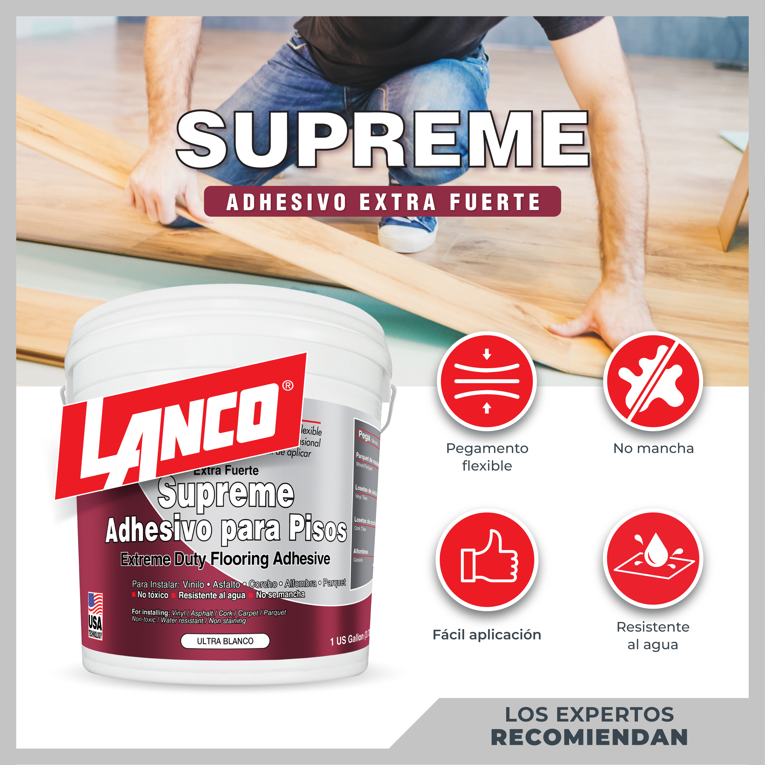 Pegamento Multiuso para pisos Supreme - Lanco - Image 2