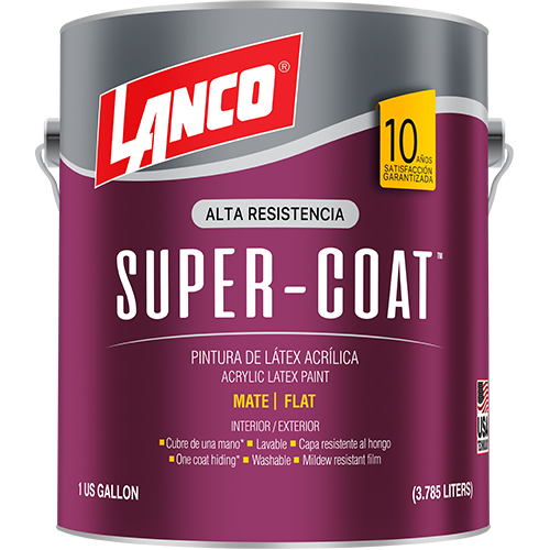 Pintura Acrílica Resistente a los Hongos: SUPER COAT de Lanco