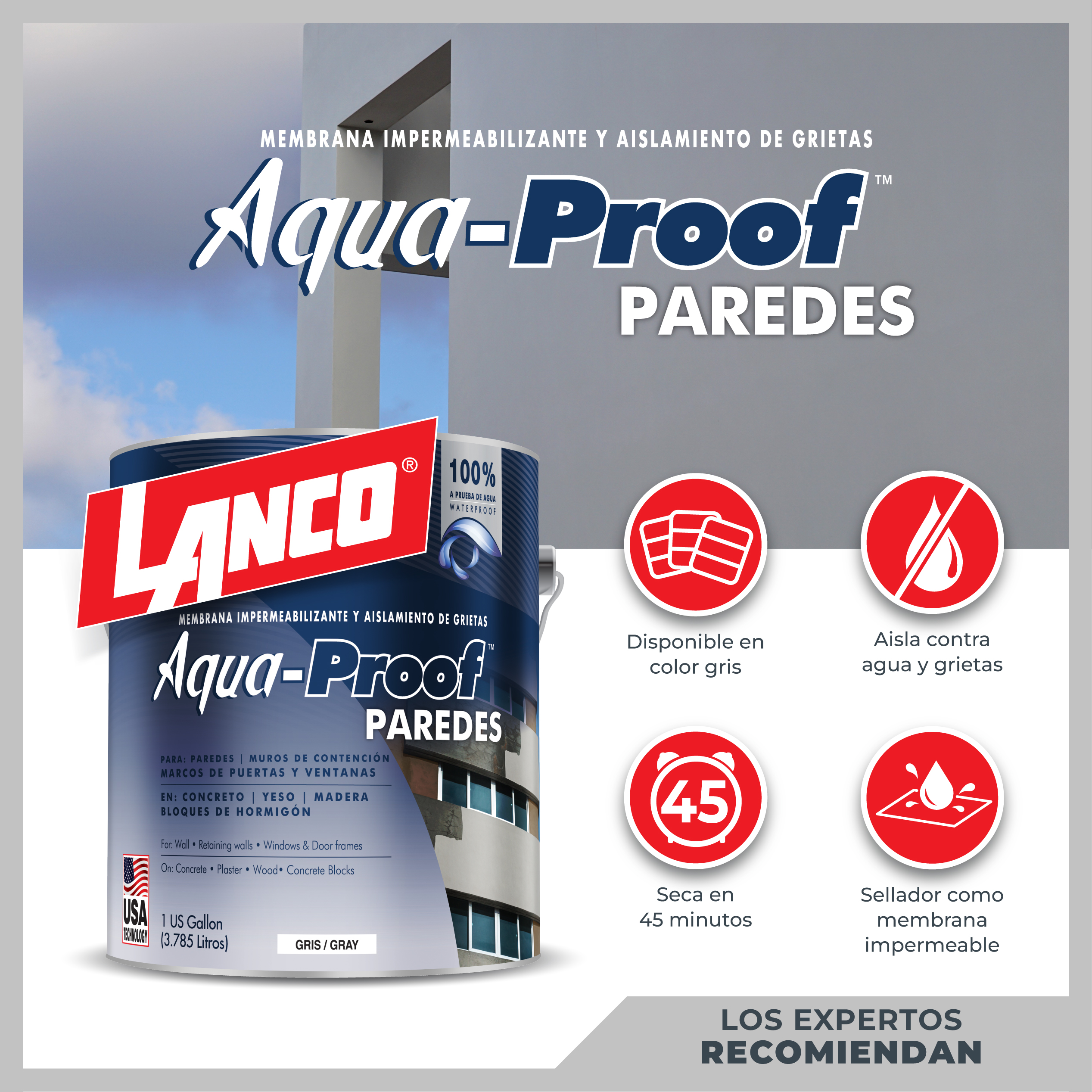 Membrana Impermeabilizante Aqua - Proof Paredes - Lanco - Image 2